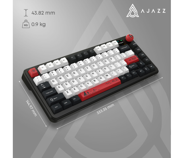 Ajazz AK820 MAX Avocado Switch Black Gray RGB z ekranem - 1536370 - zdjęcie 7